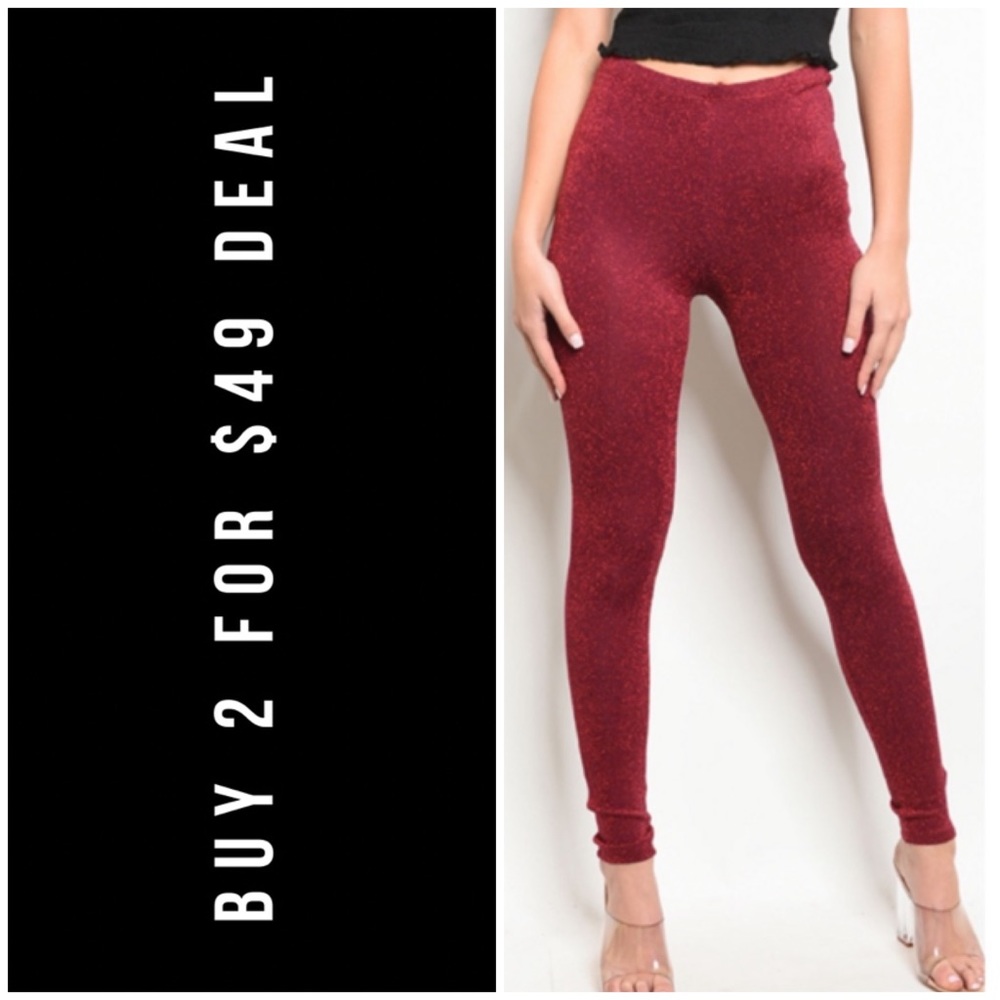 ❄️WINE SUEDE LEGGINGS